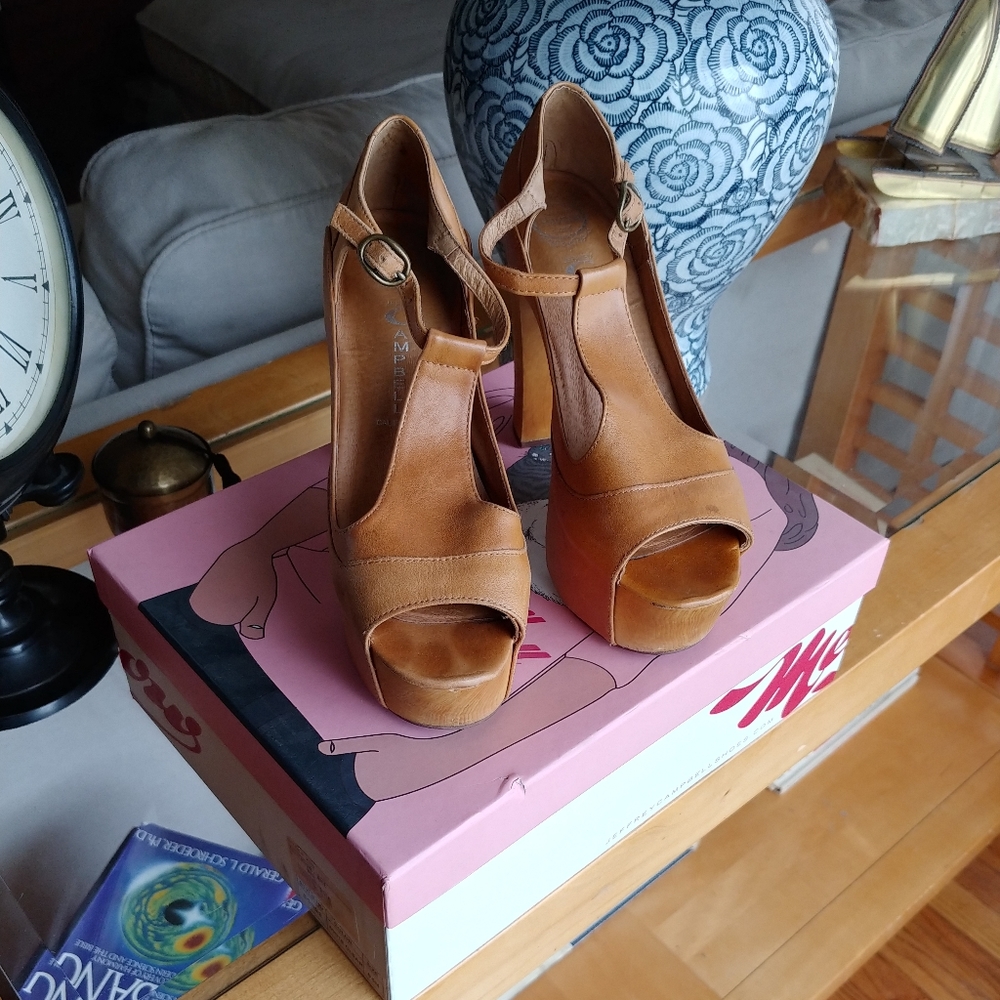 Jeffrey Campbell Foxy Wood Platforms